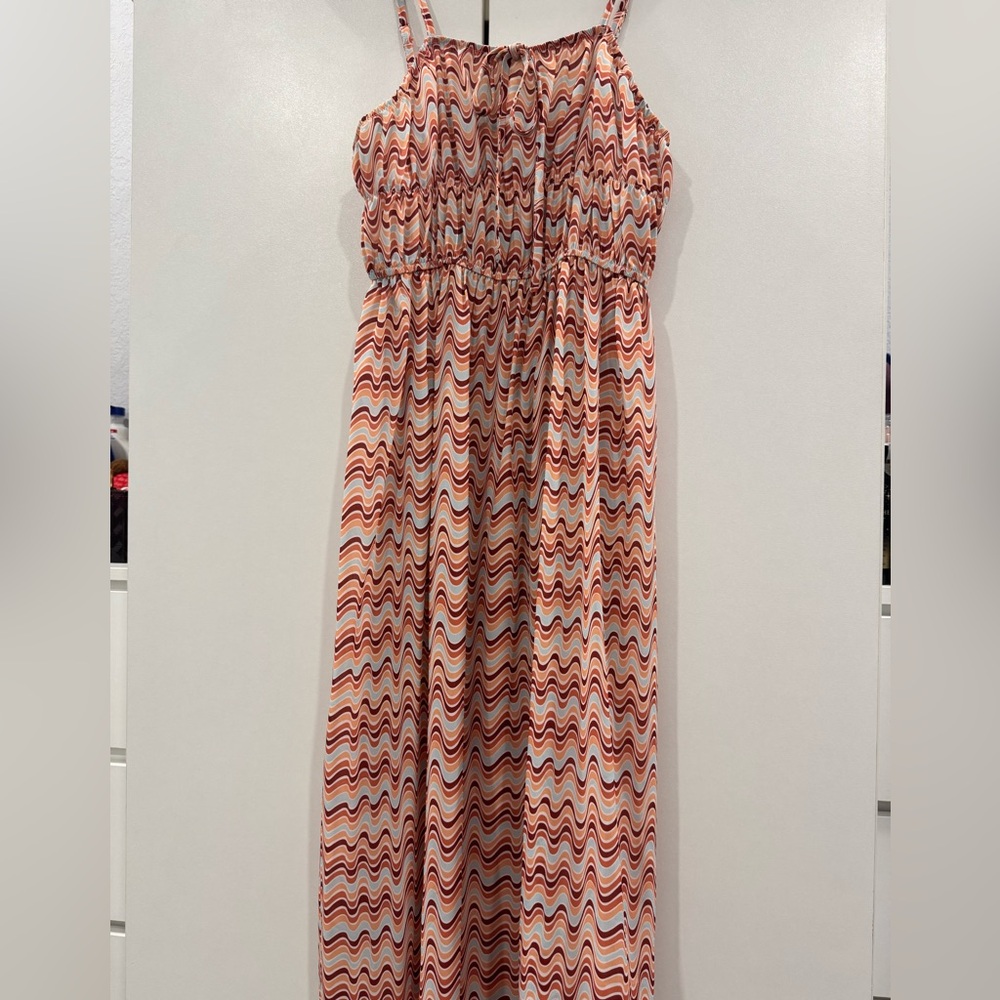 RIHOAS Swirl Patterned Dress in Pastel Hues